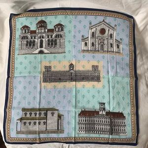 Menard French Silk Scarf Fleur de Lis